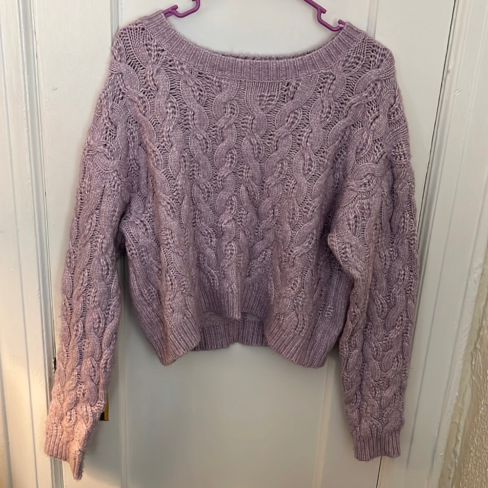 Lavender cropped sweater